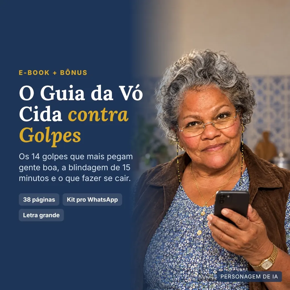 Capa do Guia da Vó Cida contra Golpes